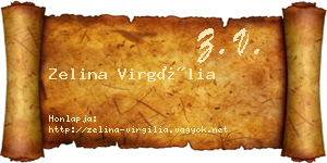 Zelina Virgília névjegykártya